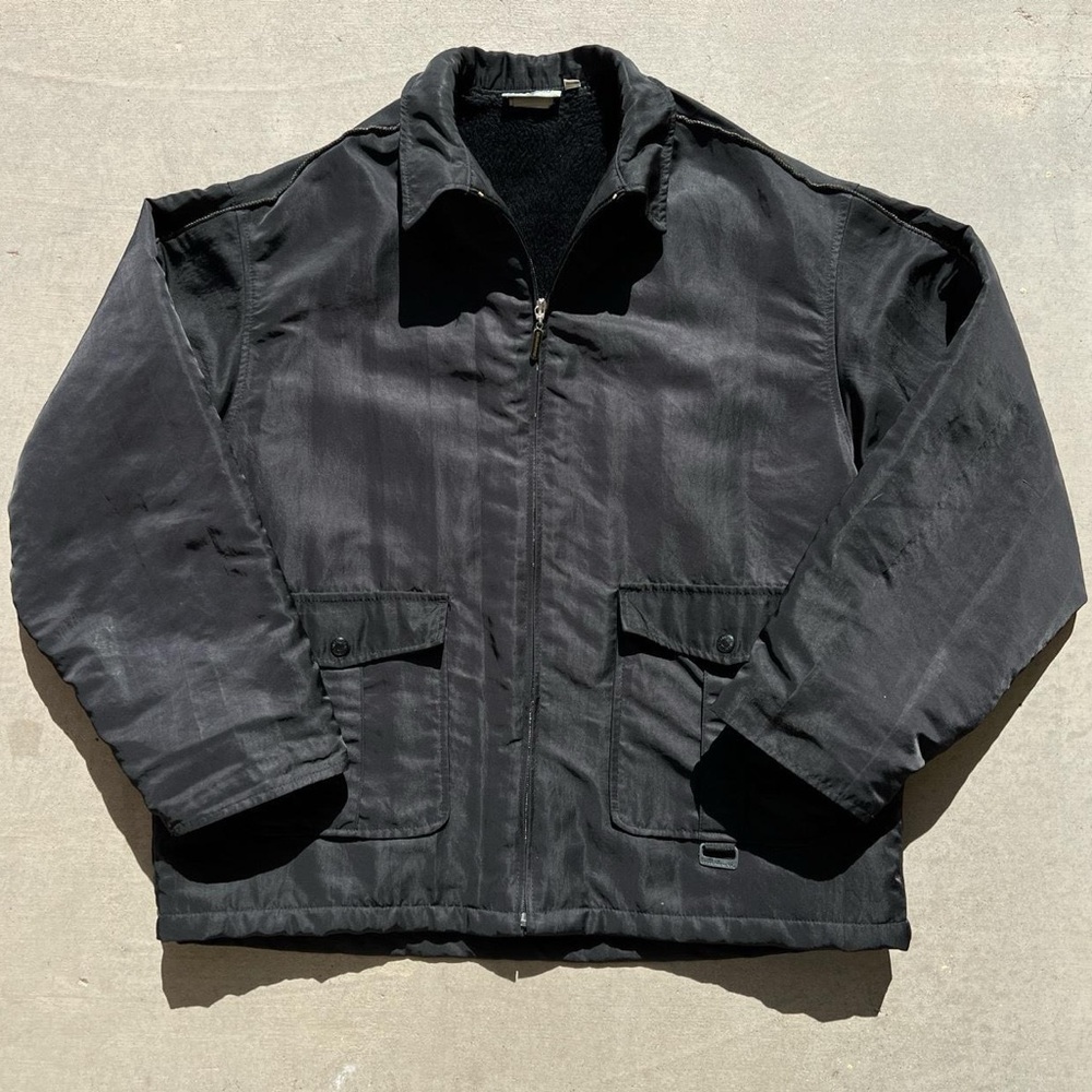 Mens vintage y2k Billabong black 3M jacket coat zip up with sherpa lining surf